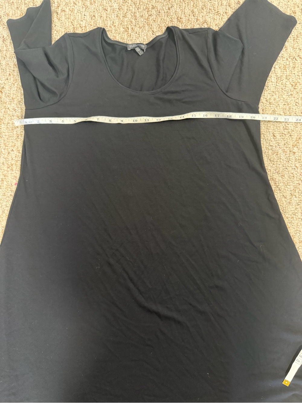 Eileen Fisher Black Crew Neck Top size L - Picture 7 of 7